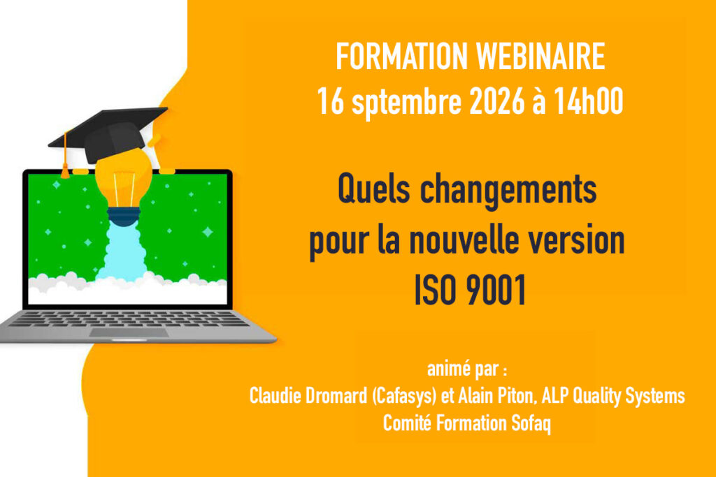 WEBINAIRE : Quels changements pour la nouvelle version ISO 9001